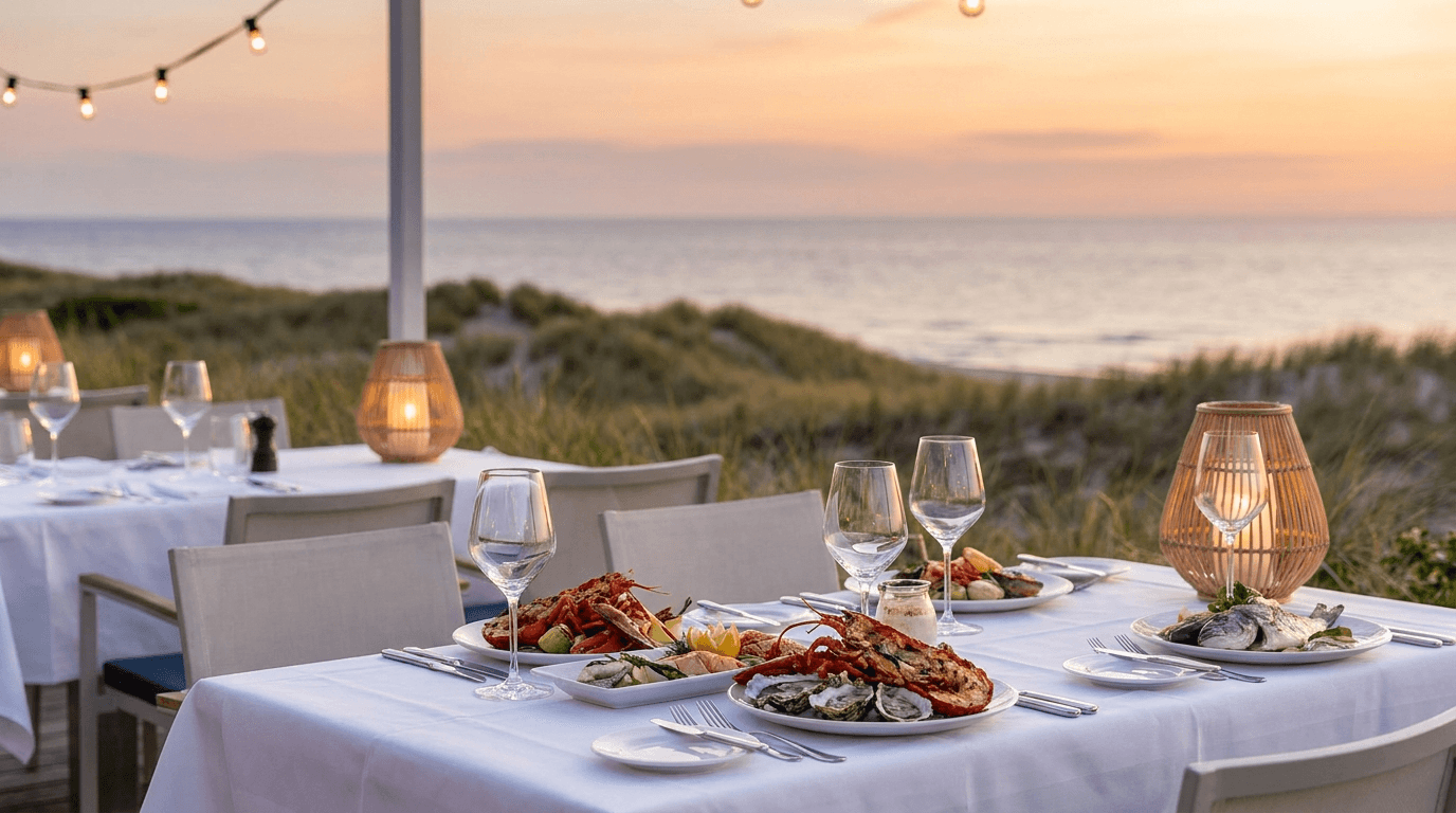 Elegante Restaurant-Terrasse auf Sylt